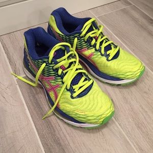 New Neon Yellow Asics Running Sneakers