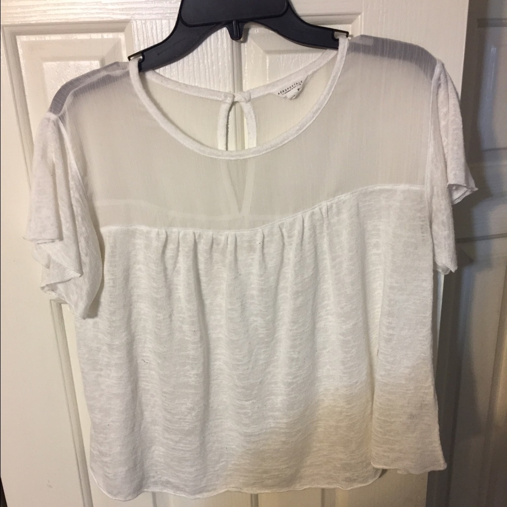 White short sleeve blouse from Aeropostale - Small