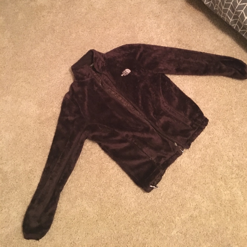Womens Northface fleece dark brown size m