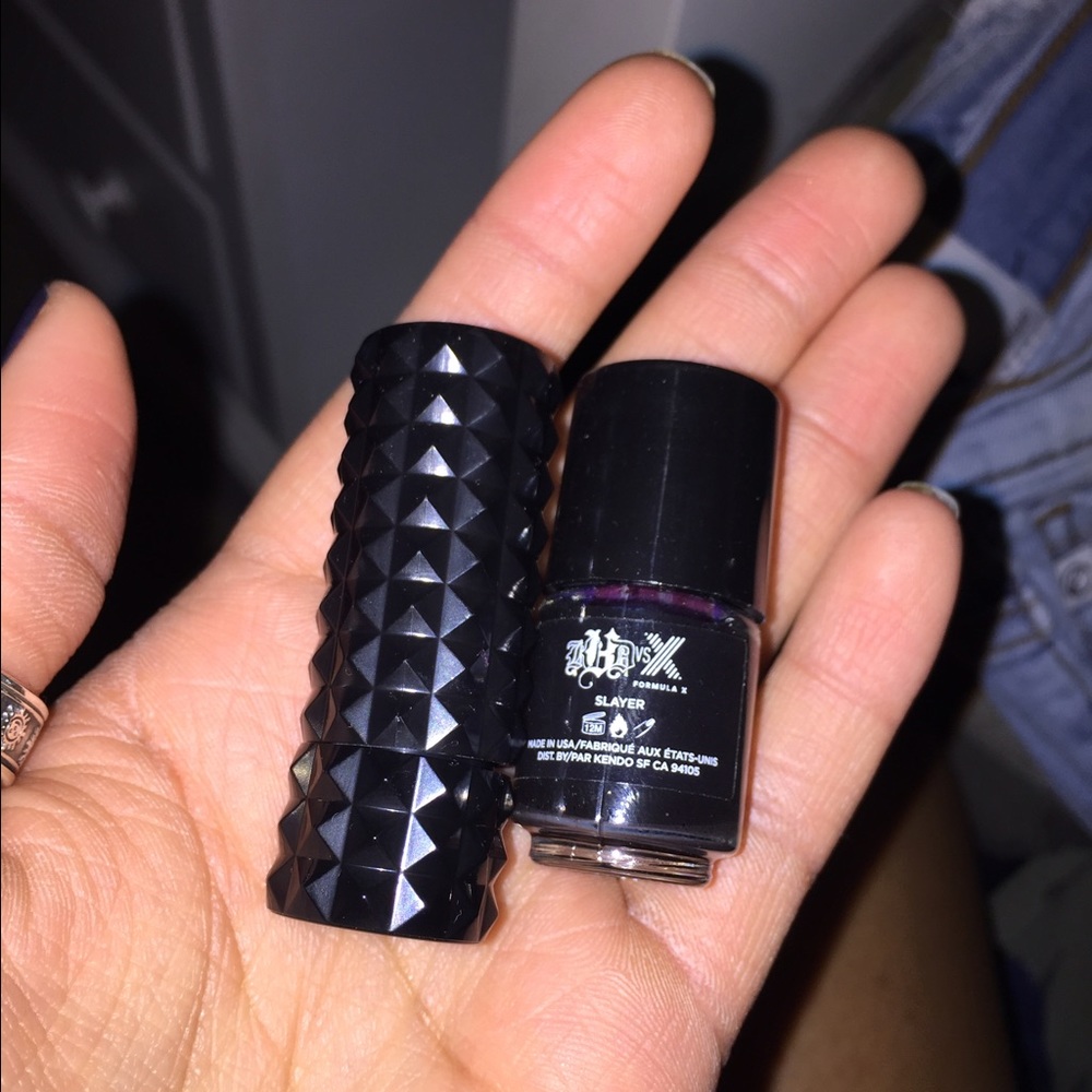 Kat Von D lipstick and nail polish set