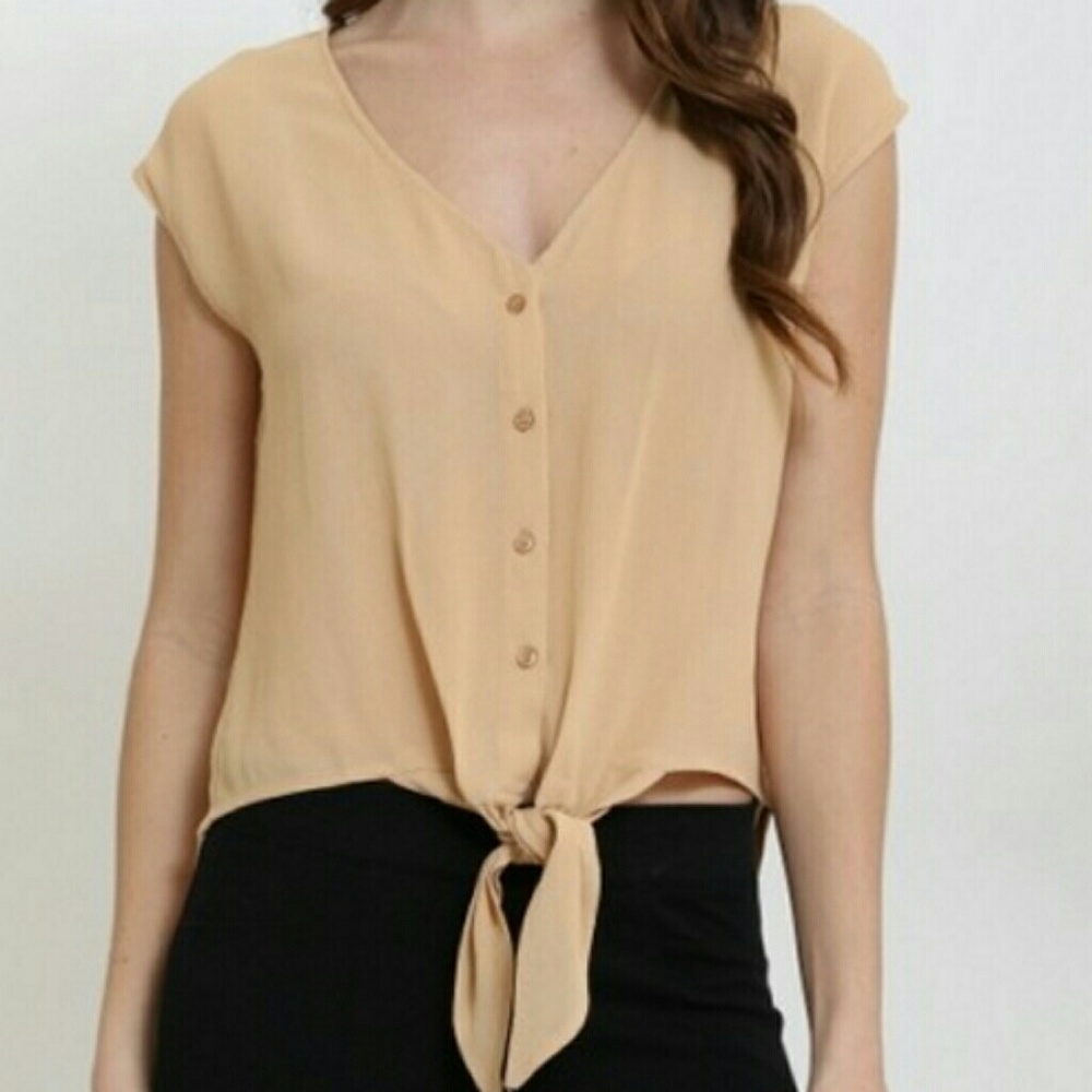 Front tie blouse