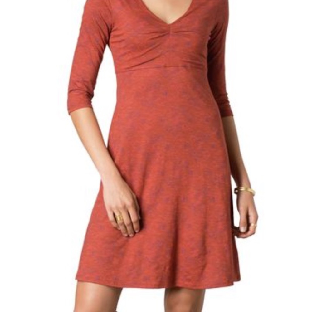 Horny Toad 3/4 length sleeve red dress