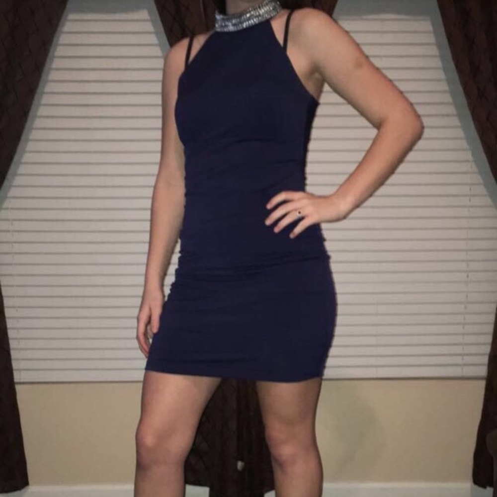 navy blue dress