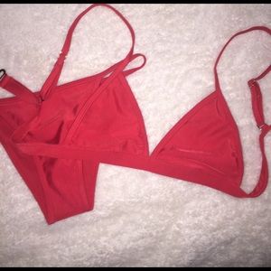 Red bathing suit