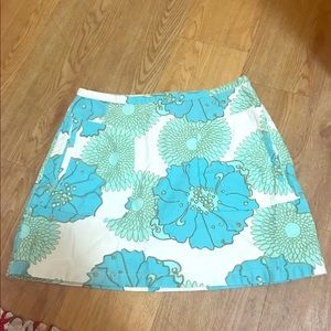 Nordstrom top shop white denim floral skirt