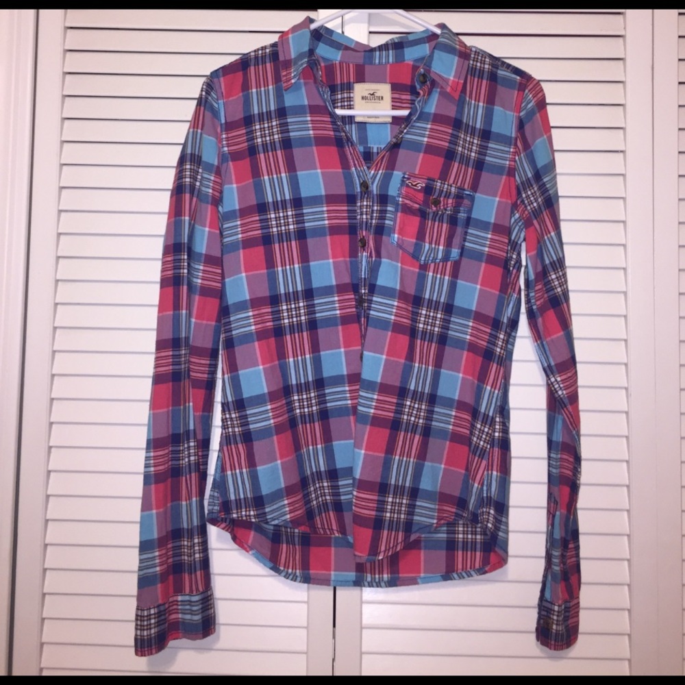 Button down plaid shirt
