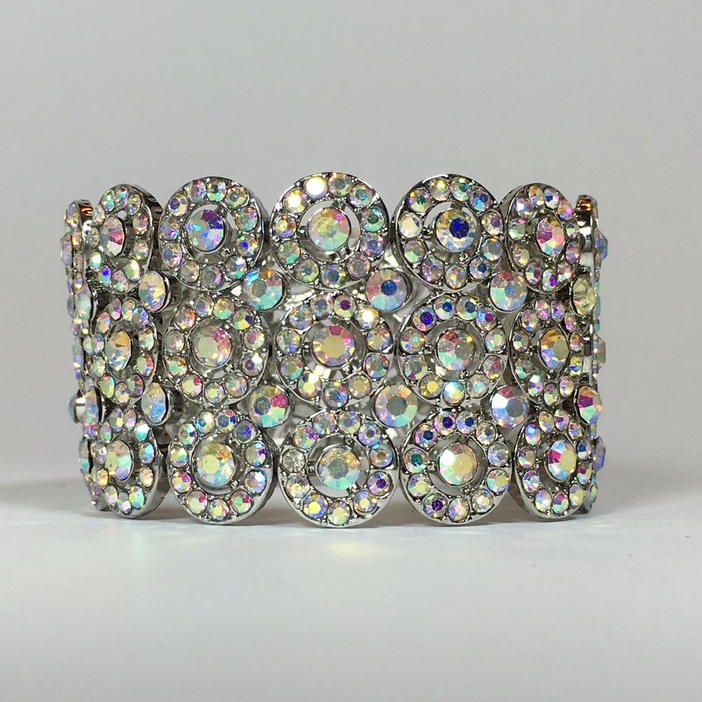 🎨Bundy Bracelet - Silver and AB Aurora Borealis