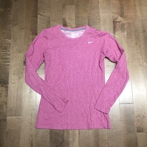 Pink Nike Long Sleeve DriFit Shirt