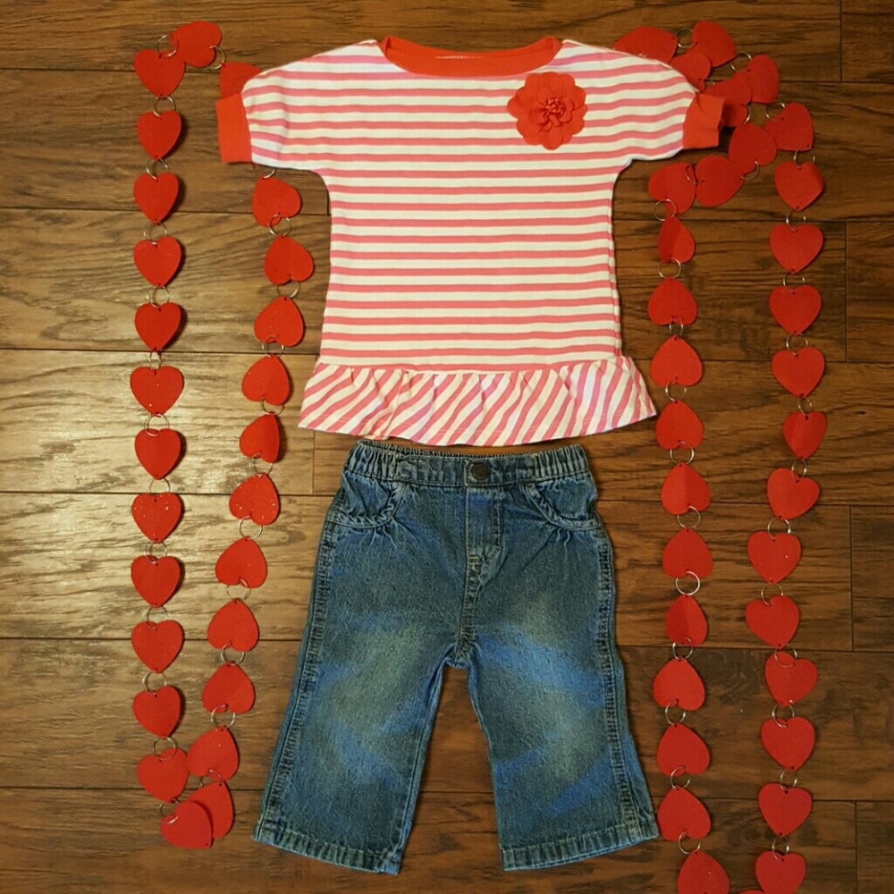 Carter's Pink Striped Combo Outfit