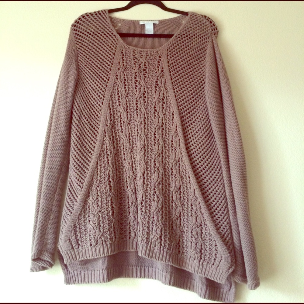 Open knit cozy sweater