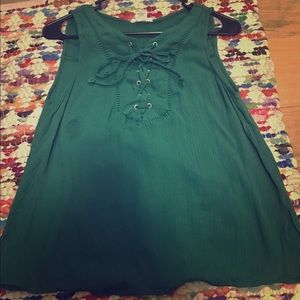 Green tank top
