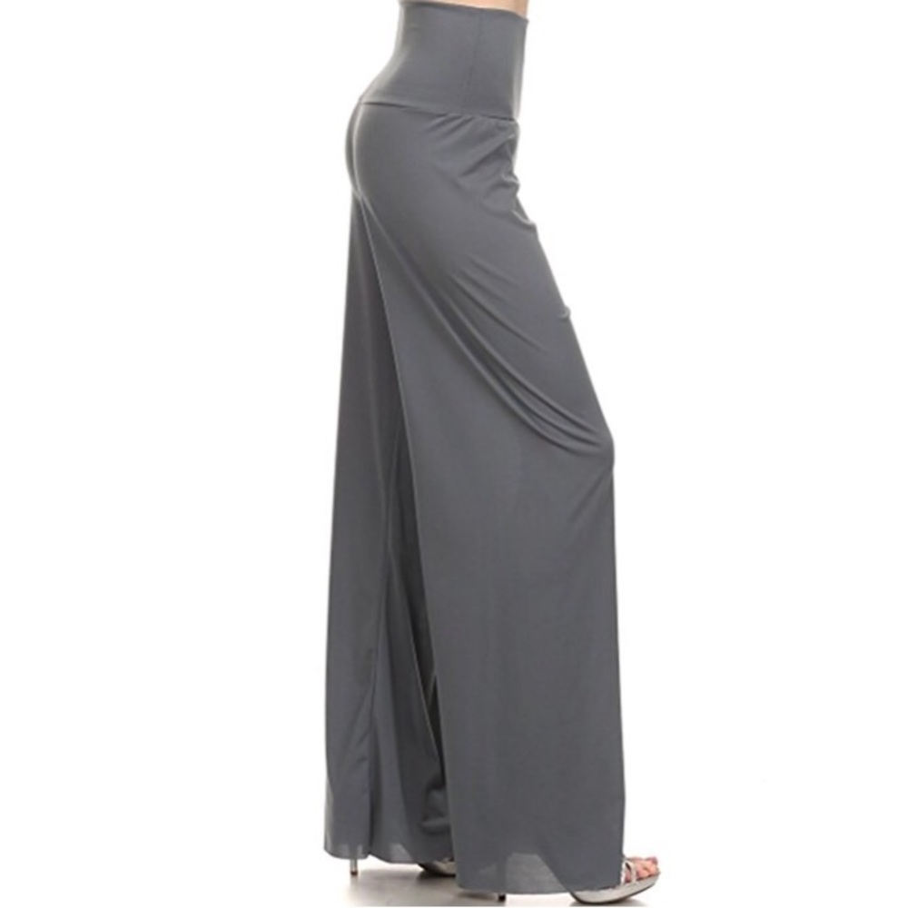 Women's High Waist Stretchy Solid Palazzo Pants