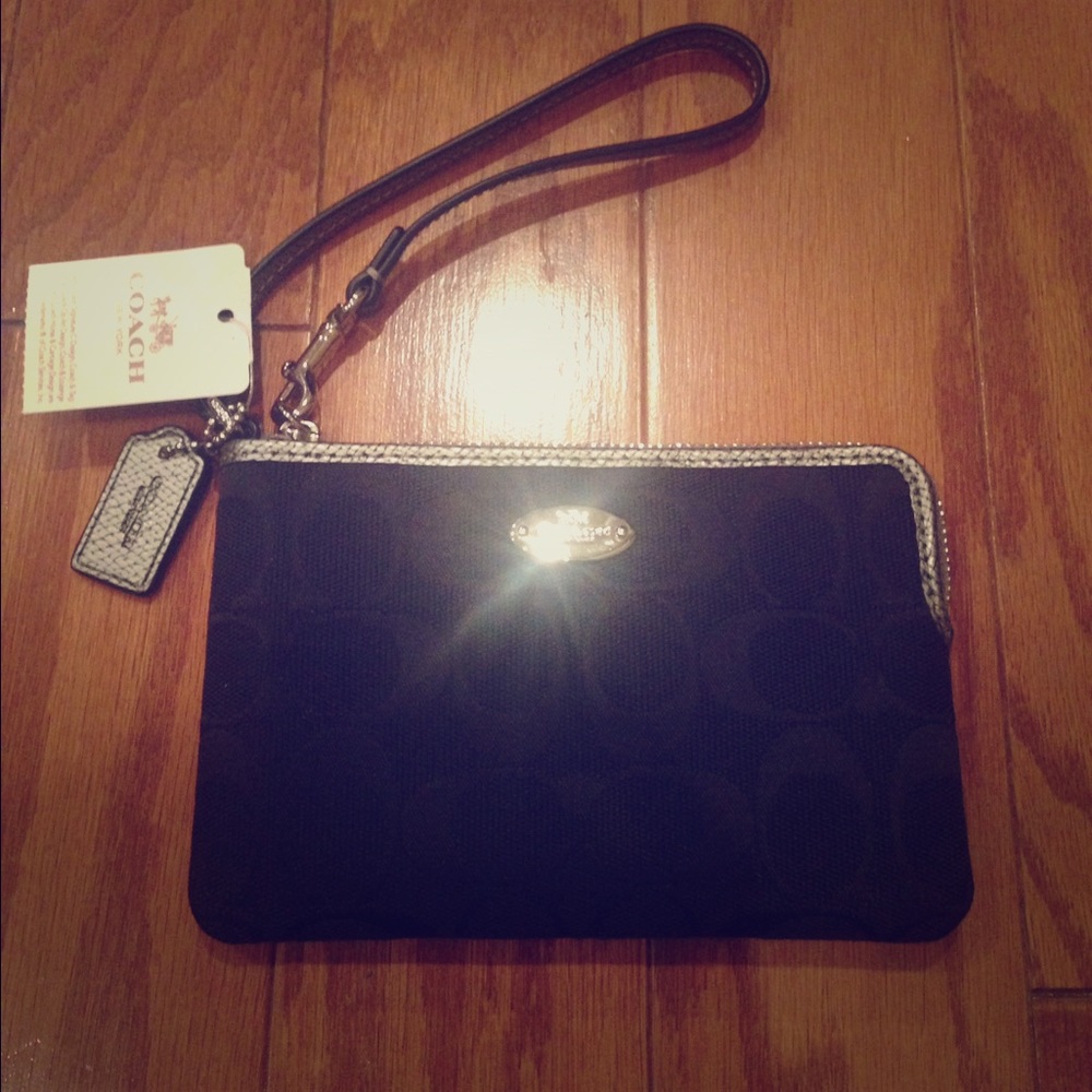 Black Coach Wristlet
