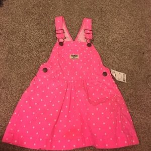 Pink polka dot dress