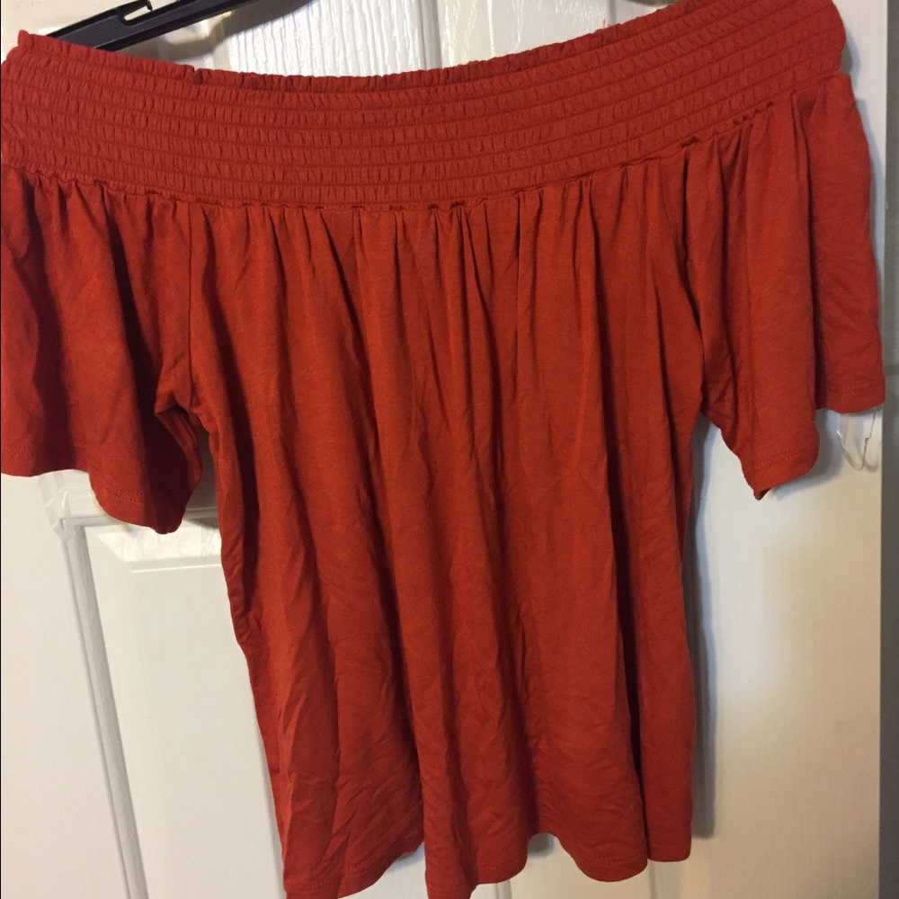 Orange Off-the-Shoulder Top - Dillard's - Medium
