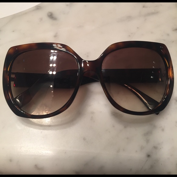 Fendi Accessories - Fendi FF 0047/S EDJCC Brown Gold Logo Sunglasses