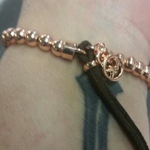 Michael Kors Rose  gold tone glass pearl slider