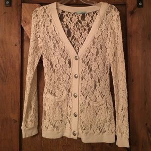 Lace button up cardigan