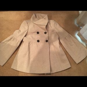 Ann Taylor Loft Coat with Bell Sleeves Size 6
