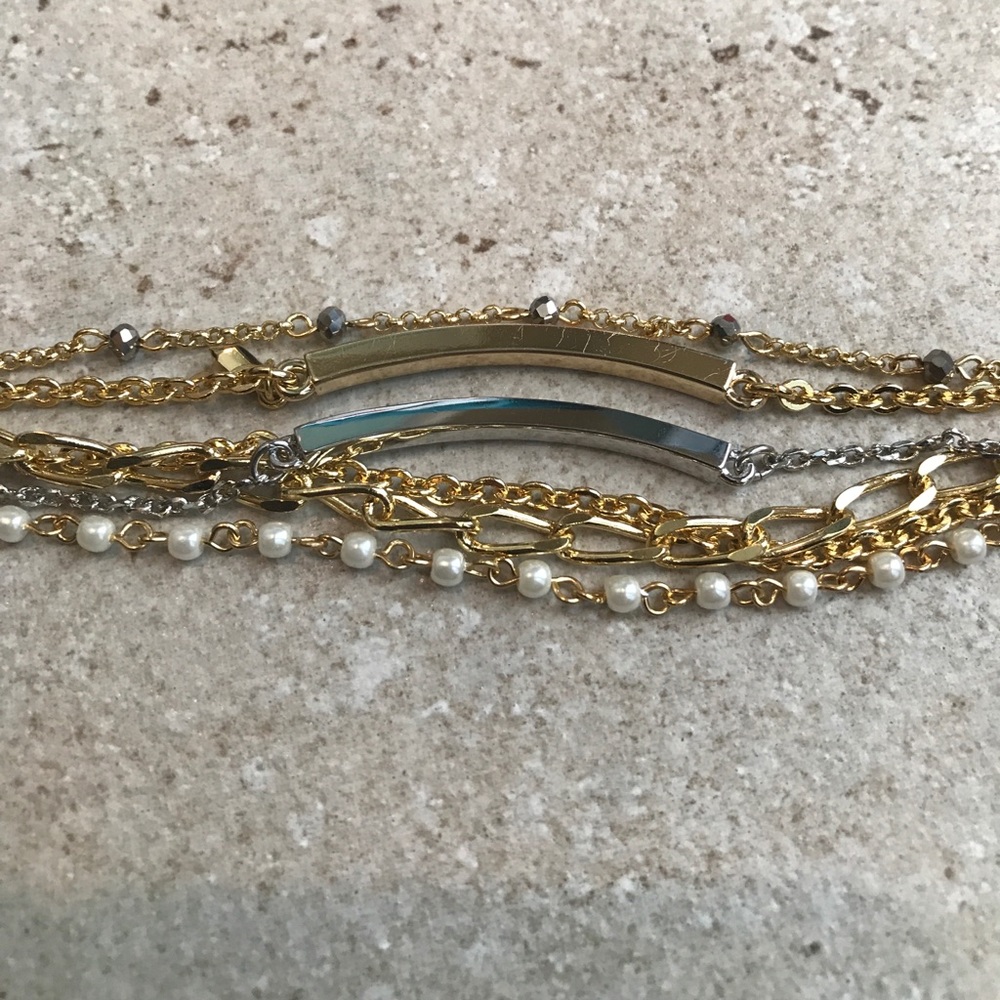 Fragments Multi Chain And Bar Bracelet - Picture 4 of 6