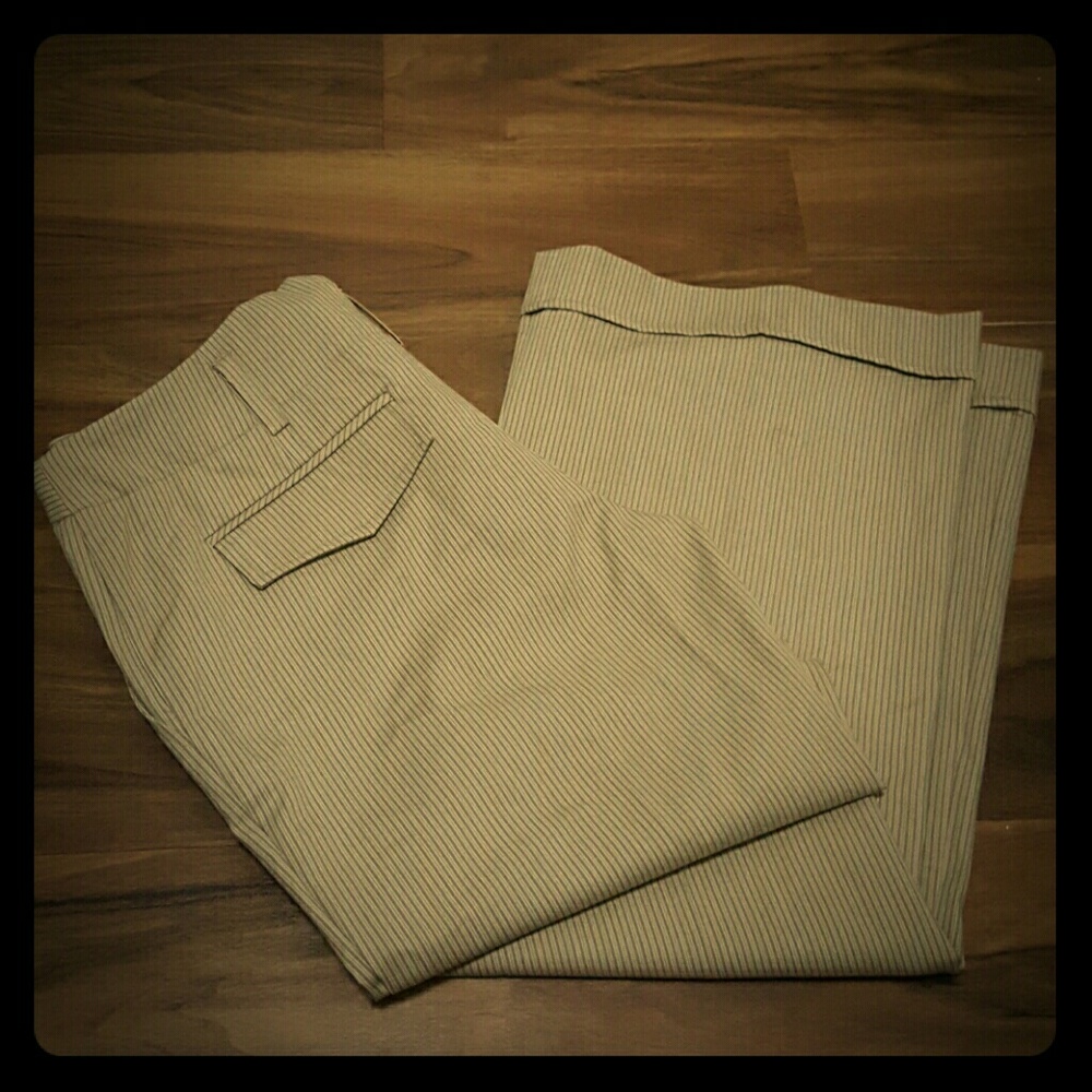 Tan Pinstripe Dress Pants by BCX