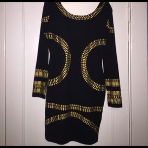 Black and gold Bodycon