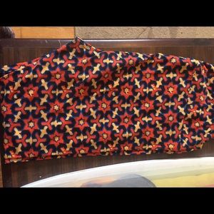 LuLaRoe TC leggings, black, orange and yellow