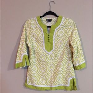 *CLOSET CLOSING* Green and white tunic top