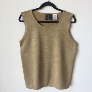 Gold sleeveless sweater