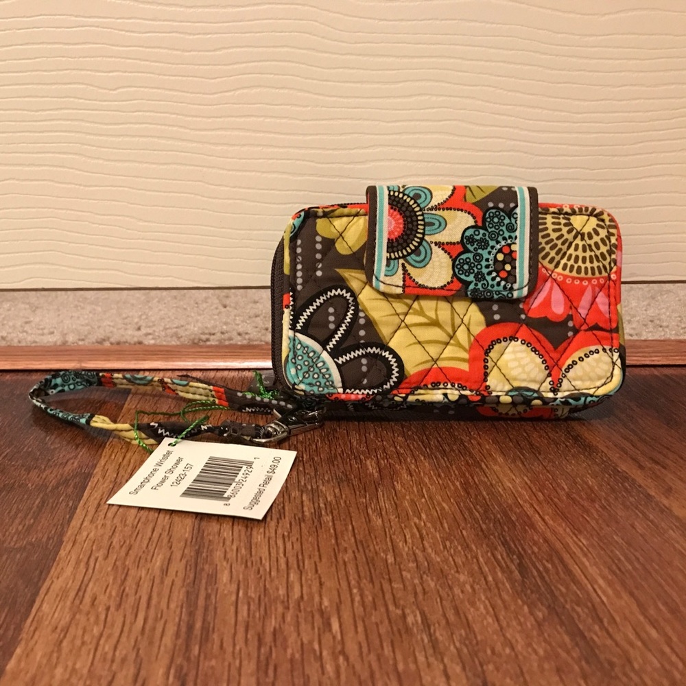 Vera Bradley Smartphone Wristlet in Flower Shower
