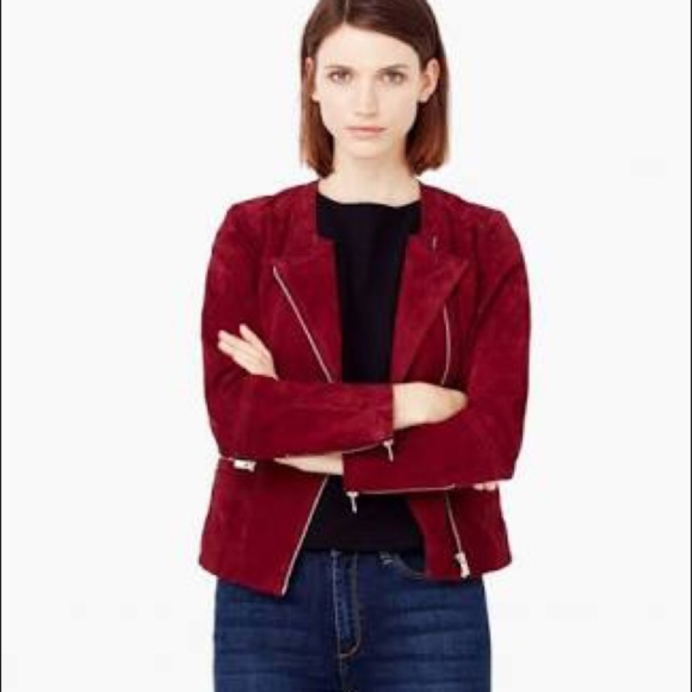 MANGO suede biker jacket