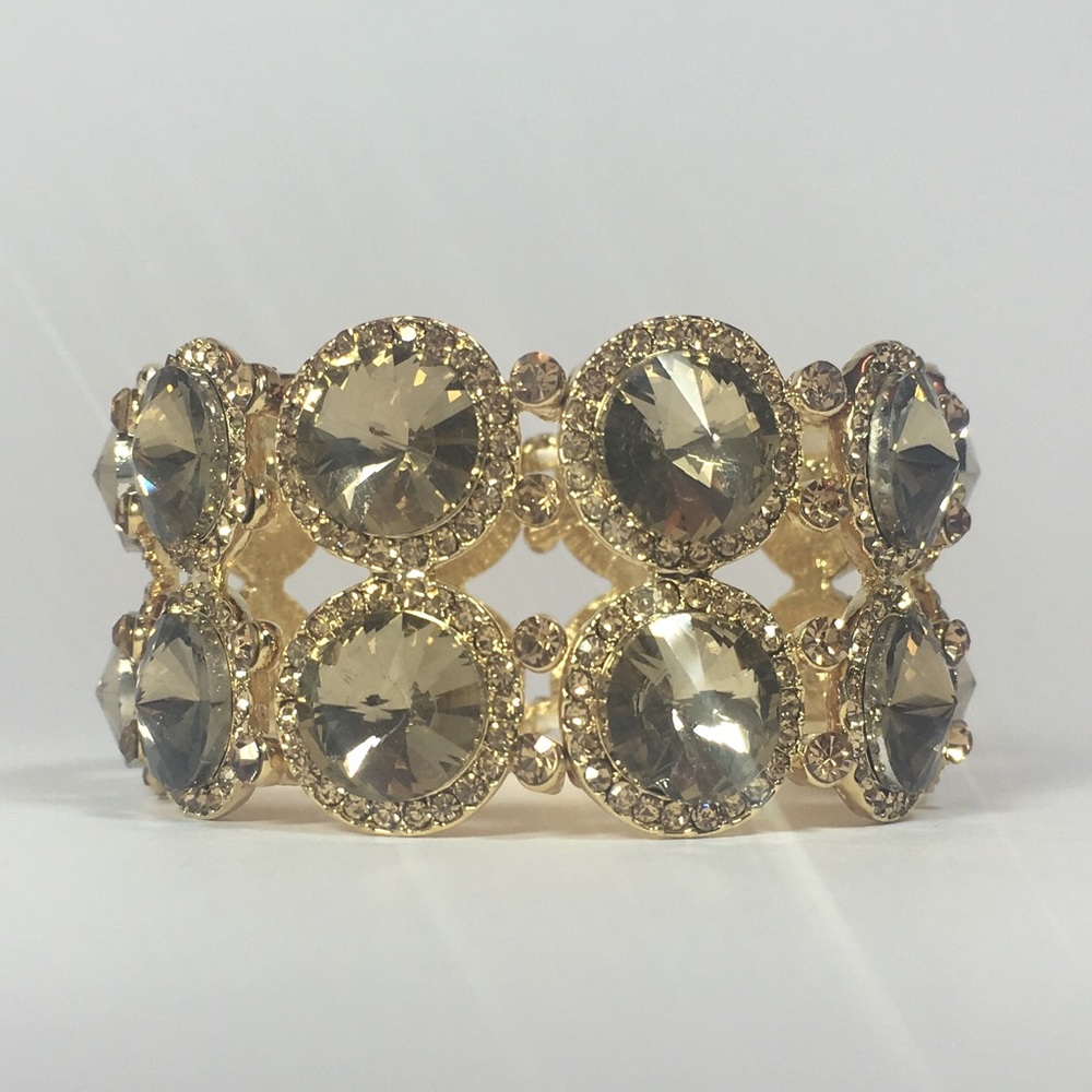 🐿Burlingame Bracelet - Gold and Topaz Crystals