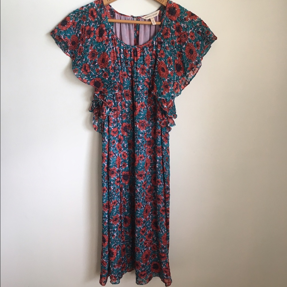 Rebecca Taylor floral ruffle dress