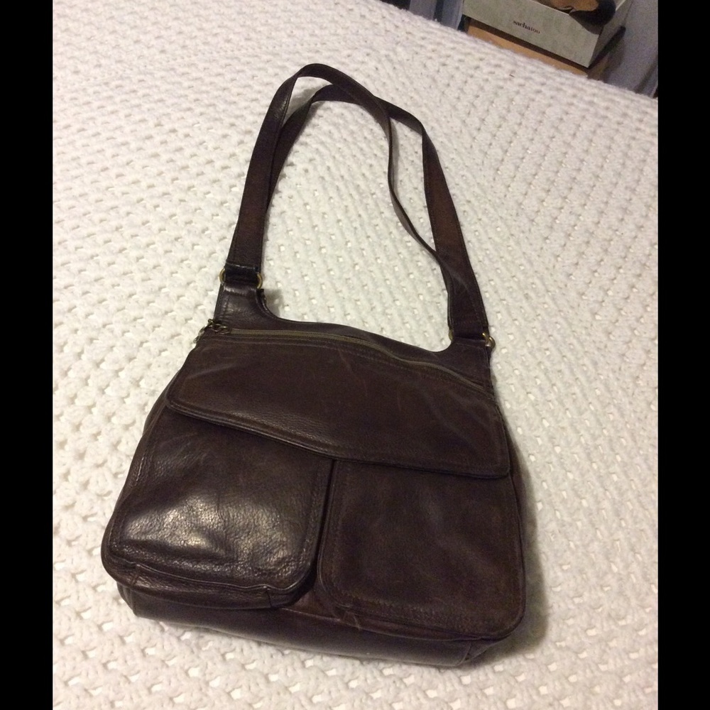Beautiful Chocolate Vintage Fossil Handbag