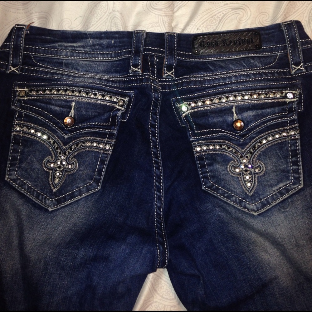 ~*~Rock Revival Easy Skinny Jeans 32~*~