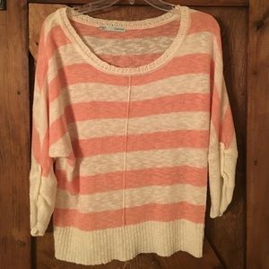 Pink and cream stripped sweater