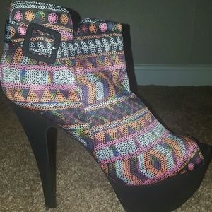 Multicolor Bootie Heel