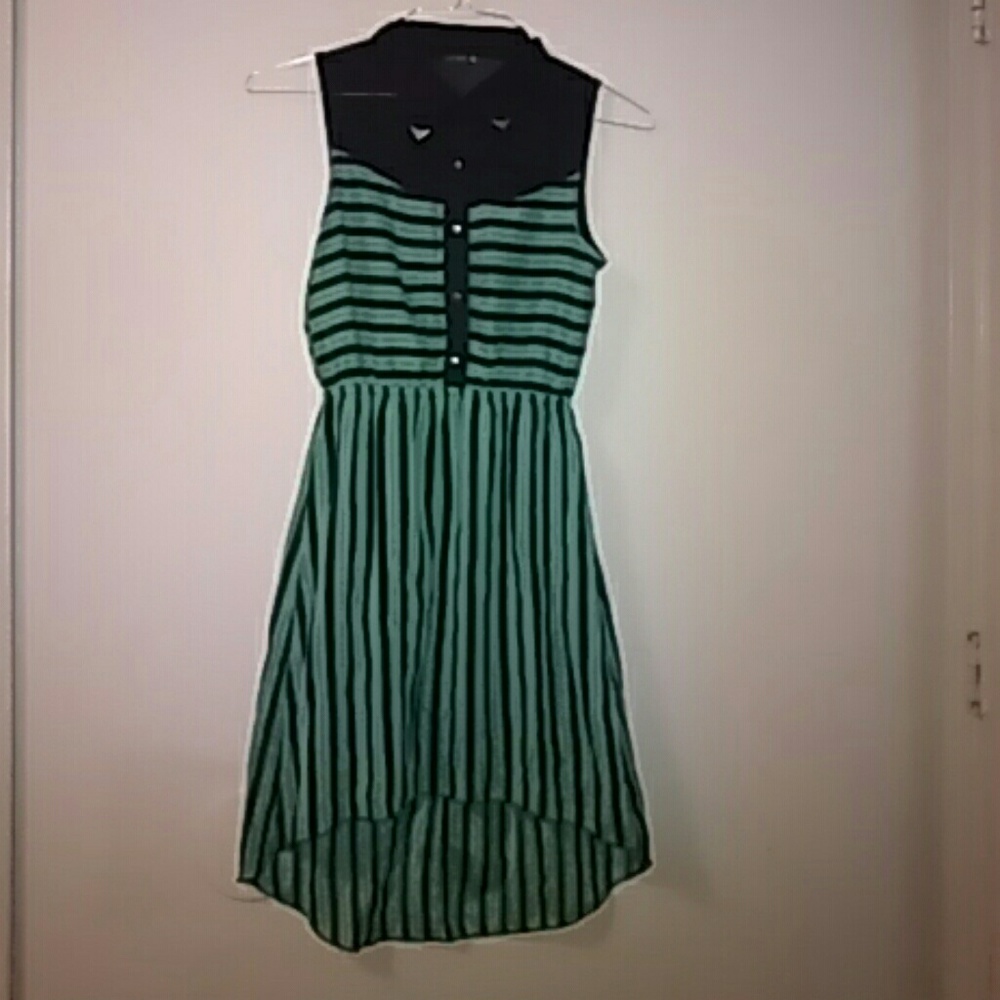 Stripped Train Dress