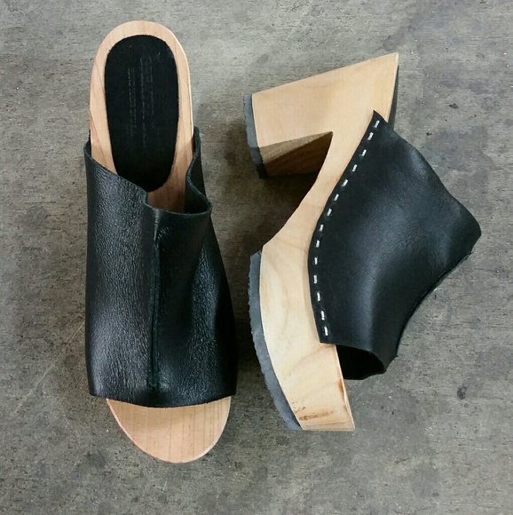 Open Toe wood bottom clog NEW! Hippie wear - Picture 3 of 4