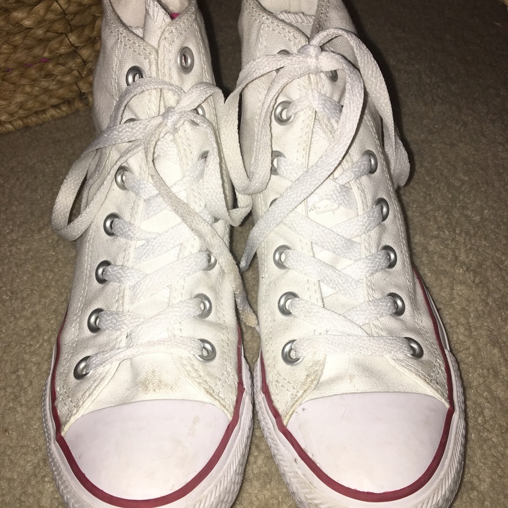 White Hightop Converse