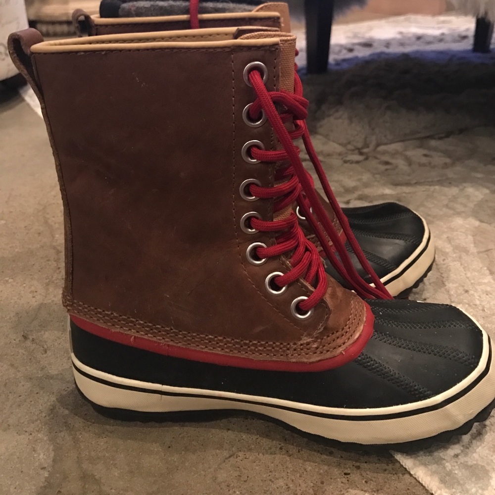 Sorel winter boots. Super cute and so warm.
