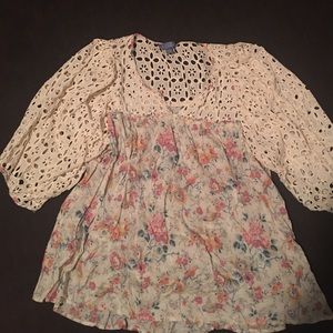 Lil for Anthropologie flowy shirt! Beautiful on!