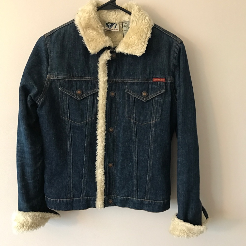 Roxy Jean Jacket with Fur Lining