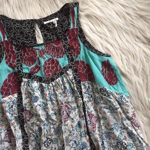 Floreat Embroidered Printed Tank