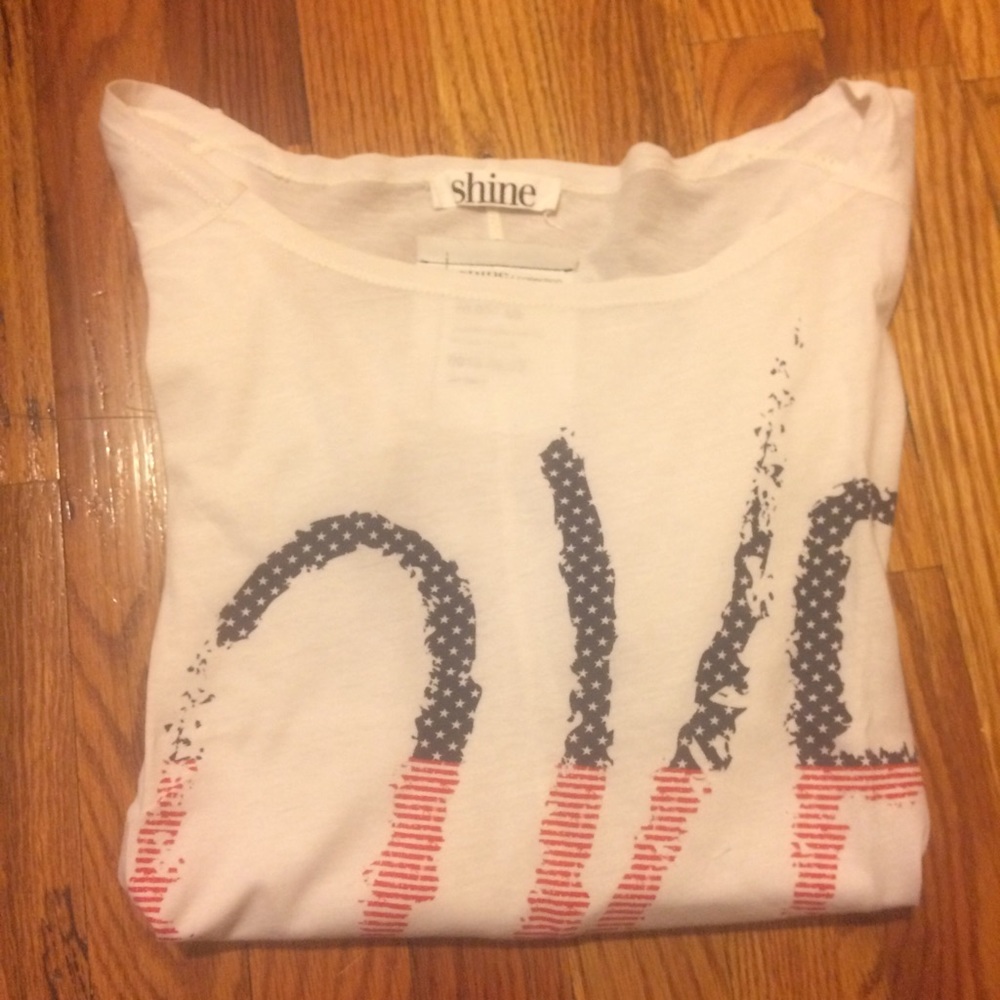 LOVE American flag colors tshirt