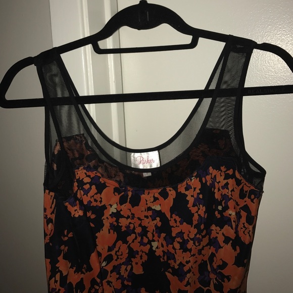 Parker Red and Black floral dress - Picture 3 of 4