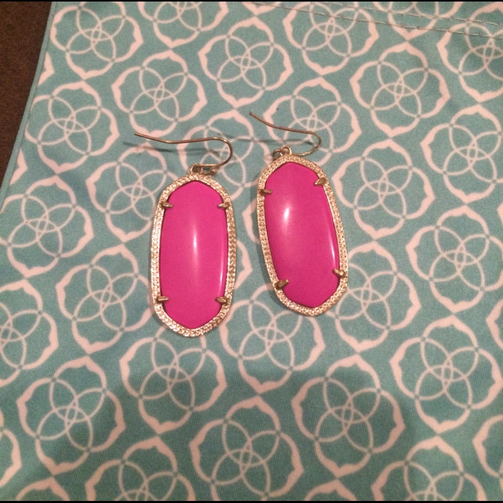 Kendra Scott Neon Pink Elle Earrings