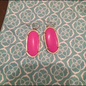 Kendra Scott Neon Pink Elle Earrings