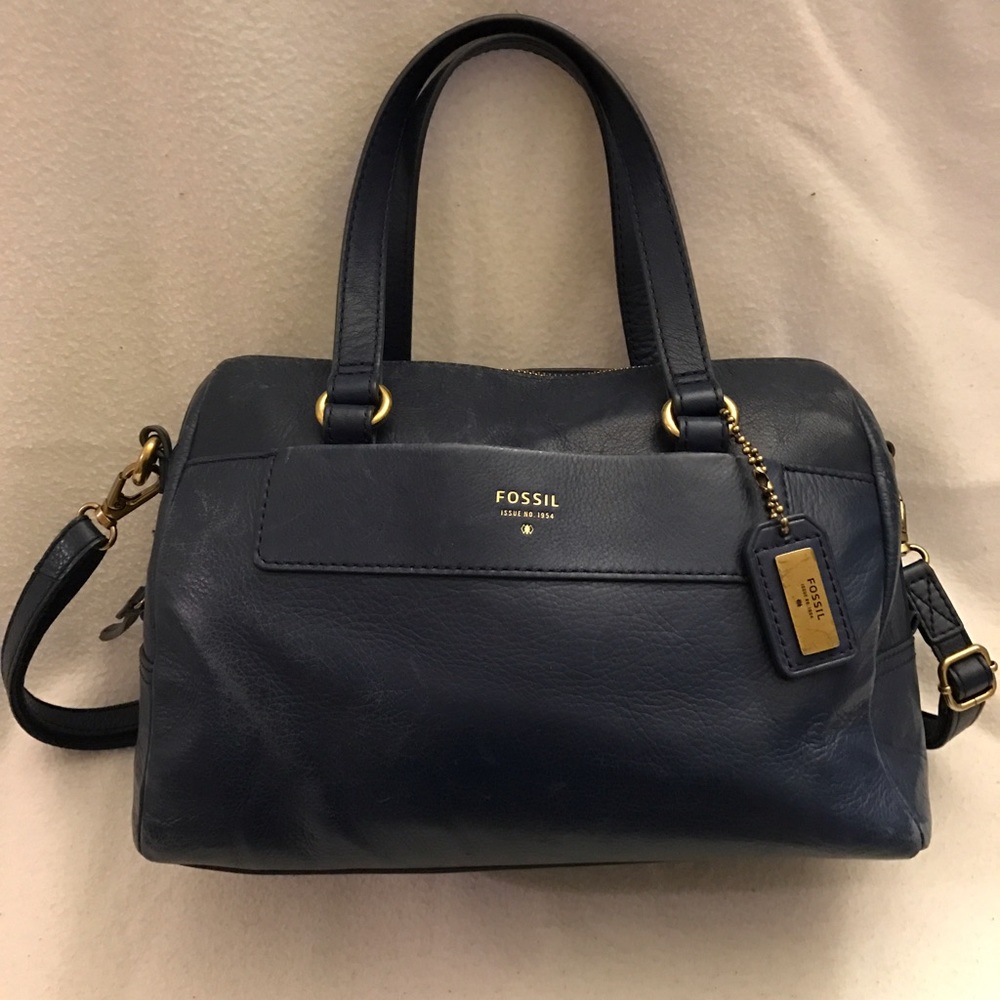 Rare Fossil blue cobalt handbag - limited edition