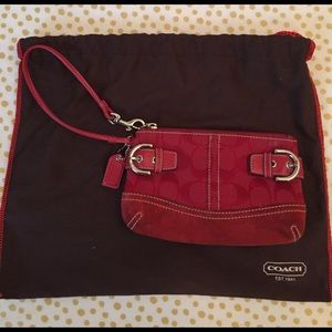 Red Coach wristlet